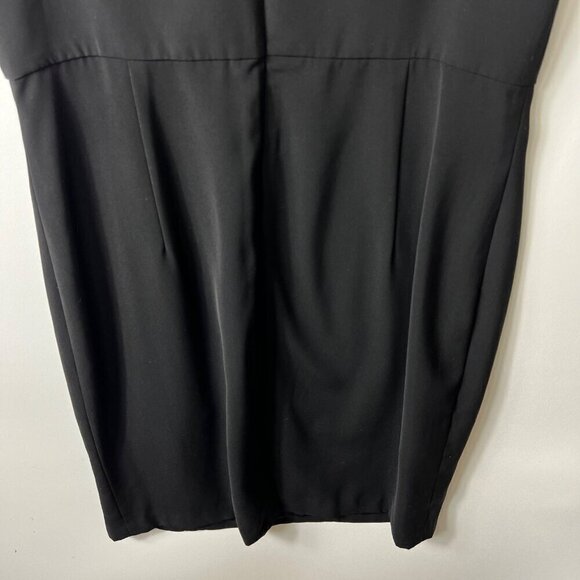 Ralph Lauren Black Cascade Ruffle Pencil Dress Sleeveless women’s size 14 - Picture 8 of 10